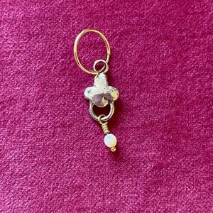 Lee Brevard 18k & 925 Venice Earring with Pearl